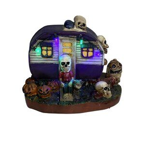 Pumpkin Hollow LED Skeleton Camper Hand Painted Halloween Decor